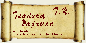 Teodora Mojović vizit kartica